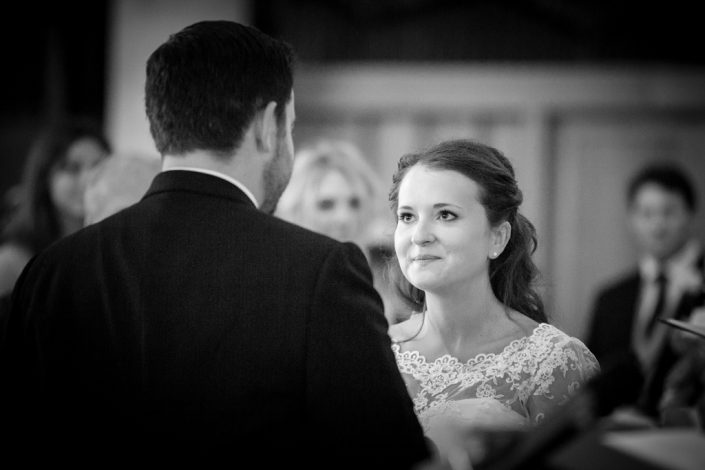 Black & White candid image during service