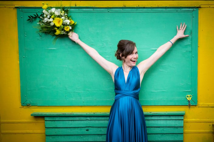 Fun portrait of Bride