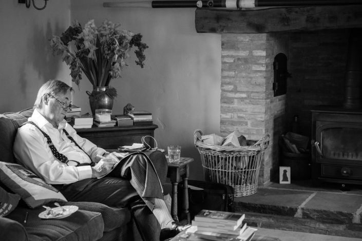 Dad writing wedding speech