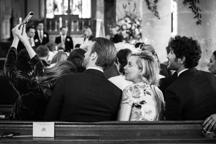 Guests posing for selfies