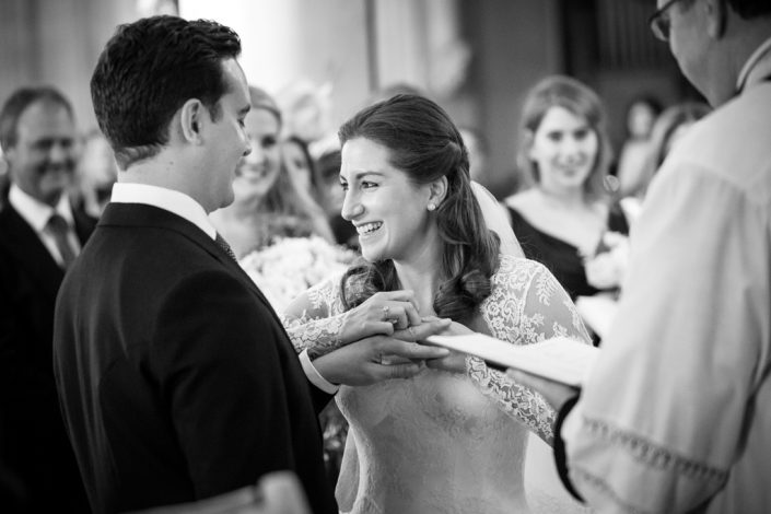 Black & White candid image during service