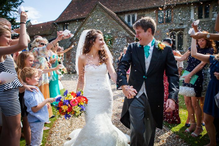 Bride & Groom exiting Church
