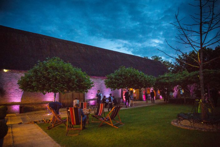 Exterior of Wedding Venue at Night