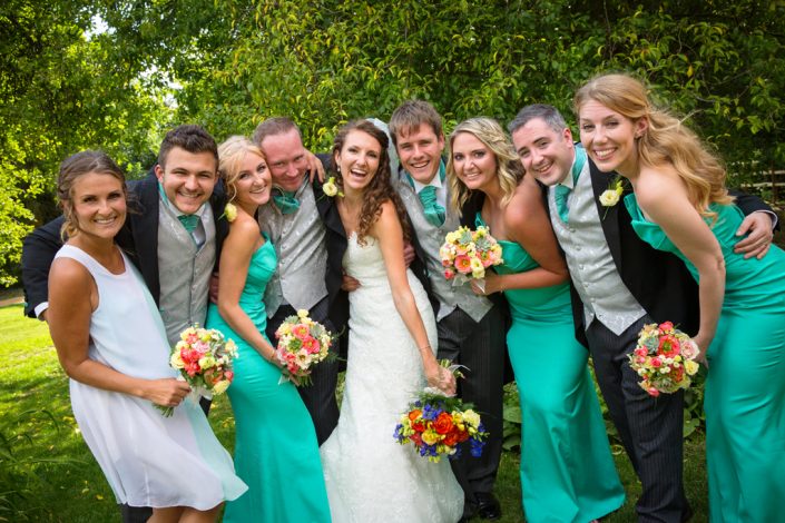 Groups Shot of Bride, Groom & wedding party