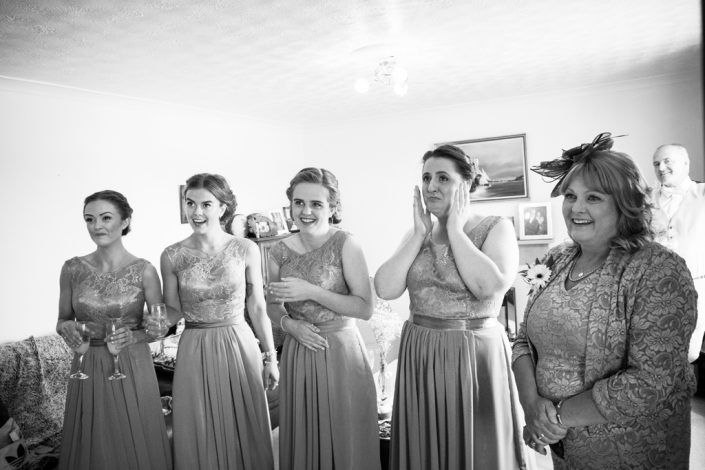 Bridesmaids in tears