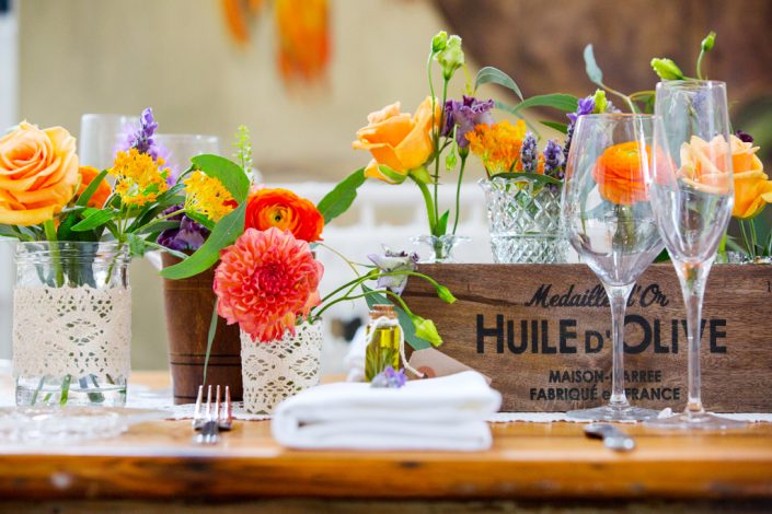 Weeding Details, table setting