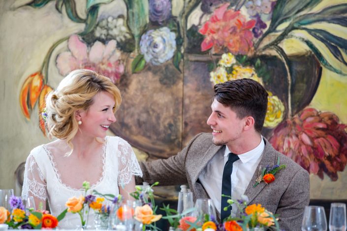 Bride & Groom Smiling