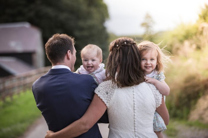 Bride & Groom with their Children