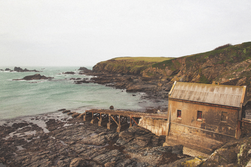 cornish coast, derelict lifeboat station